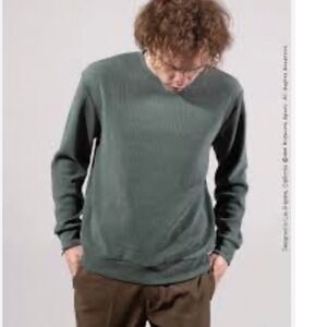 Negative‎ Space Men's Green CorduroyRibbed Crewneck Sweatshirt Large